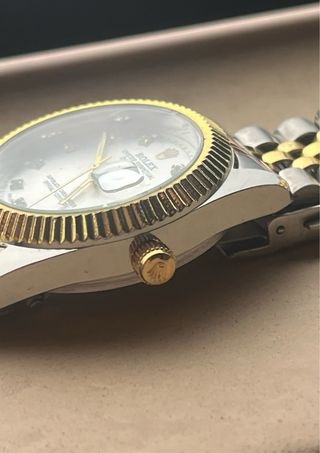 Reloj Rolex Datejust bicolor diamantes