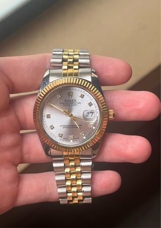 Reloj Rolex Datejust bicolor diamantes