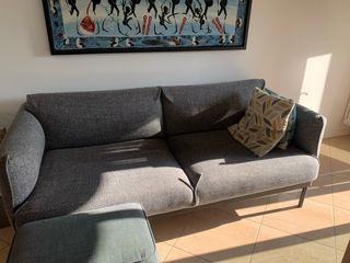 Divano Ikea 3 posti grigio tessuto