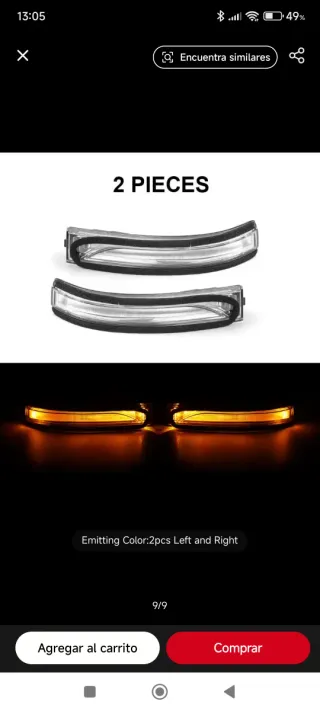 Luces LED Espejo Kia Picanto (2 Piezas)