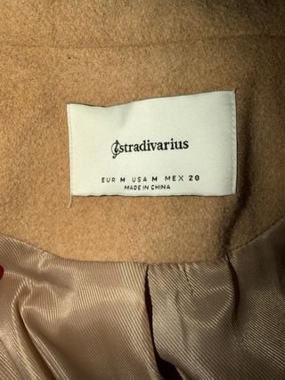Abrigo paño marrón Stradivarius Talla M
