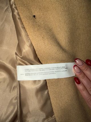 Abrigo paño marrón Stradivarius Talla M