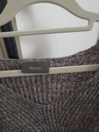 Jersey Yessica gris acanalado