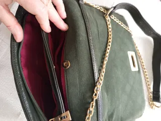 Bolso de pelo verde oliva