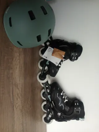 Patines y Casco Infantil Decathlon Talla S