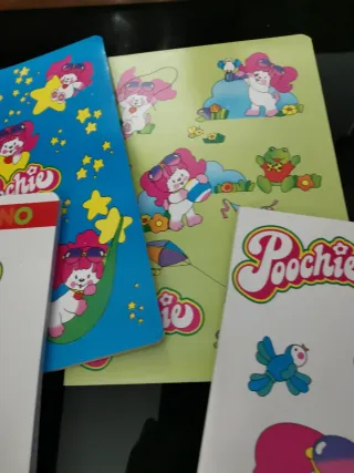 Lotto 4 quaderni Poochie Mattel 1987