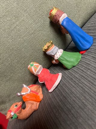 Belén infantil antiguo barro años 60-70