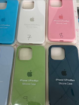 Fundas iPhone 15 Pro Max Silicona(varios colores)