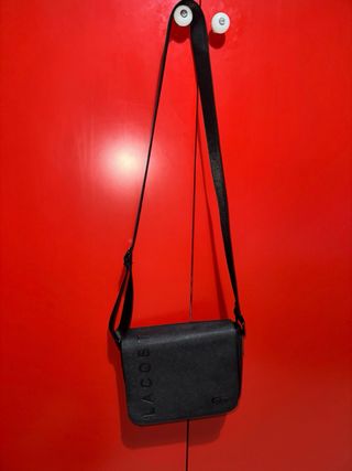 Bolso bandolera Lacoste negro hombre