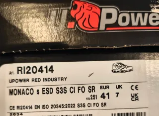 Zapatos seguridad U-Power Mónaco S3S