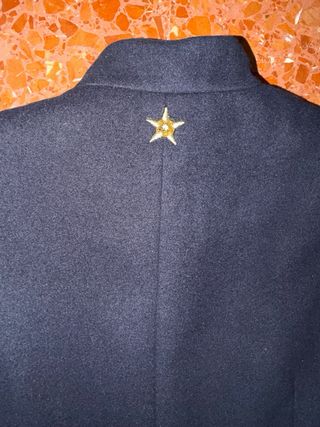 Abrigo paño azul marino Elogy