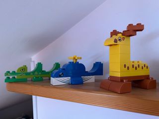 3 animales de bloques de construcción para bebe