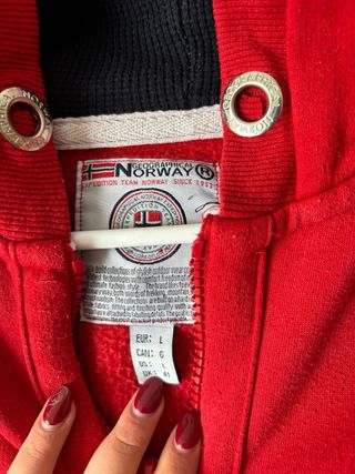 Sudadera Geographical Norway Roja