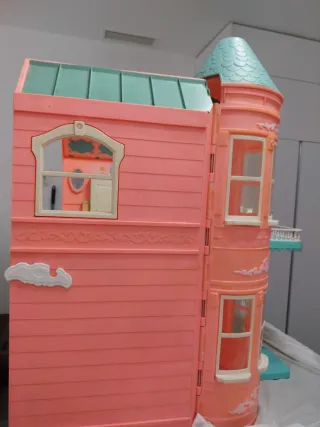 Casa de Muñecas Barbie Rosa y Turquesa