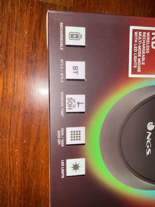 Ratón NGS Smog RB Inalámbrico Recargable