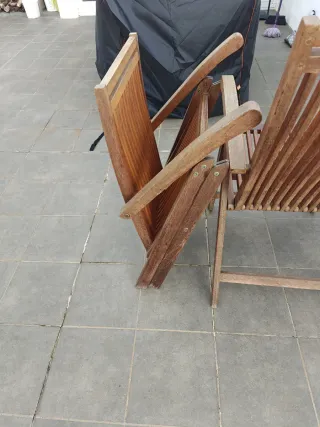 Sillas de jardín de madera plegables