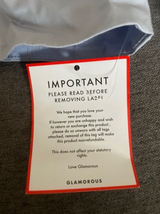 Blusa Glamorous azul y blanco