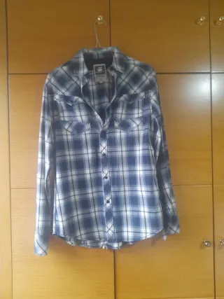 Camisa G-Star RAW cuadros azul y blanco