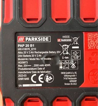 Bateria y cargador Parkside