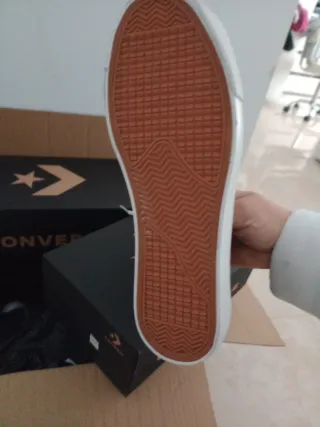 Converse Talla 37 Unisex Negro/Blanco