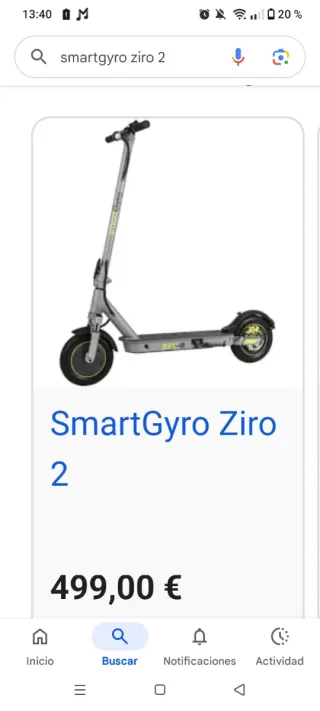 Patinete Eléctrico SmartGyro Ziro 2