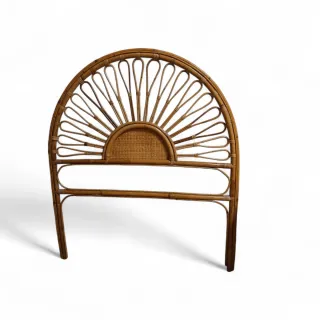 Cabecero Ratan Sol y Mesita Noche Boho