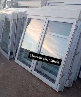 Ventana aluminio 153x133cm Climalit