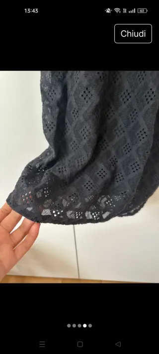 Abito nero con pizzo