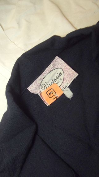 Victoria Giacca Blazer Donna Blu L Vintage Lunga