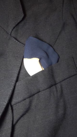 Victoria Giacca Blazer Donna Blu L Vintage Lunga