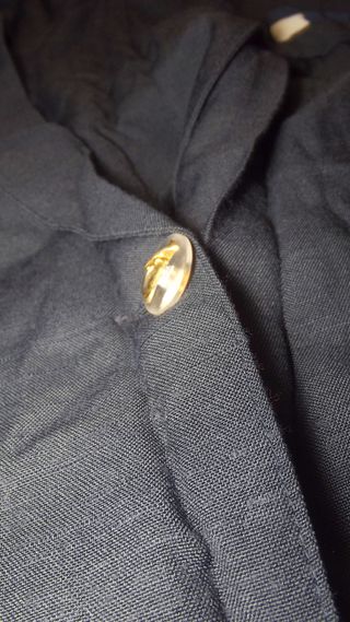 Victoria Giacca Blazer Donna Blu L Vintage Lunga