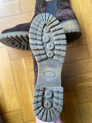 Botines de piel marrón