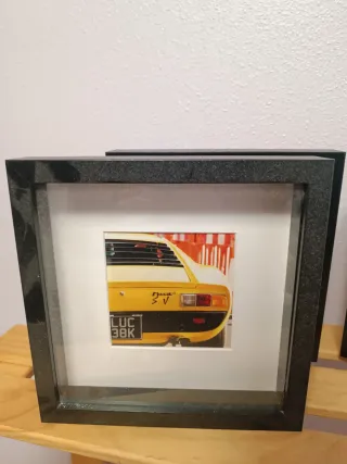 Set 4 Cuadros Coches Deportivos Vintage