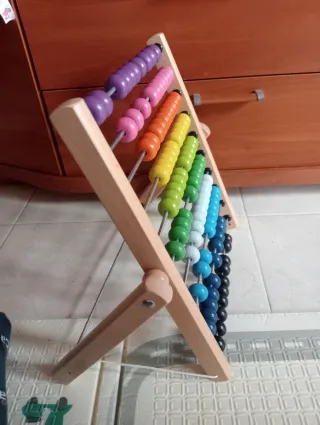Ábaco de madera educativo