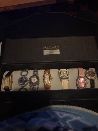 Set 7 Relojes Vaccaro Cristales Swarovski