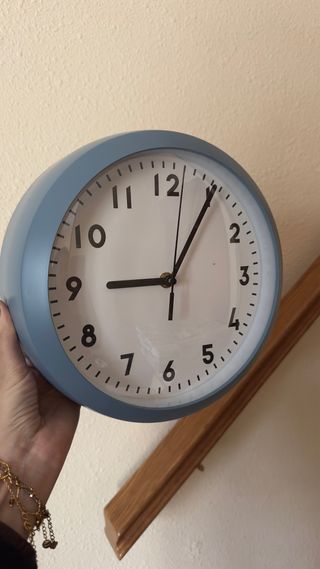 Reloj de Pared Azul y Blanco Marca desconocida