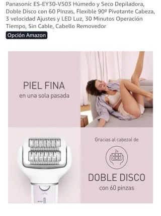 Depiladora Panasonic ES-EY30 Húmedo/Seco