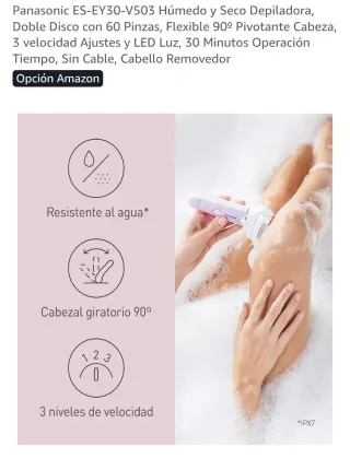 Depiladora Panasonic ES-EY30 Húmedo/Seco