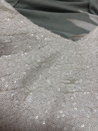 Vestido blanco mini lentejuelas fiesta