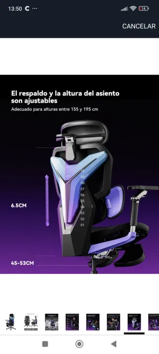 Silla Gaming AutoFull G7 laser Ergonómica NUEVA