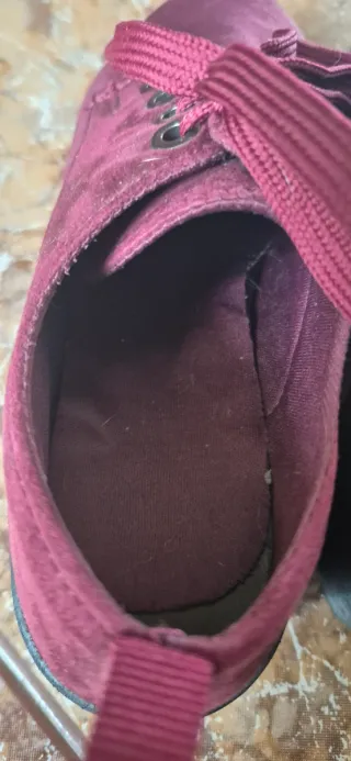 Zapatos terciopelo con tacon burdeos