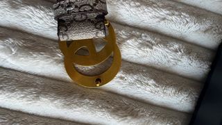 Cinturón Gucci GG Talla 95cm Marrón y Dorado