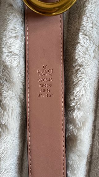 Cinturón Gucci GG Talla 95cm Marrón y Dorado