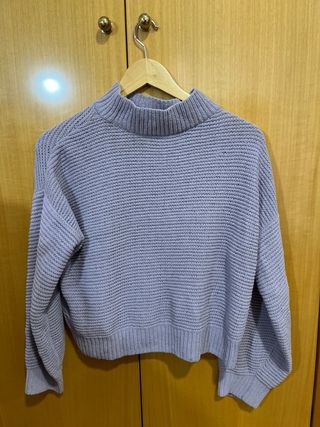 Jersey morado cuello alto