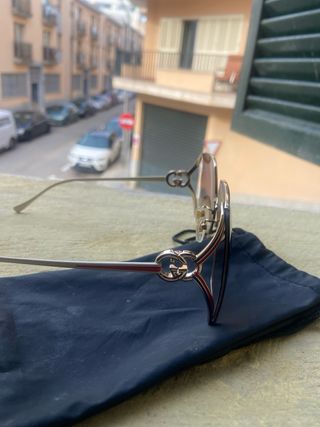 Gafas de sol Gucci Marrón y Dorado Original