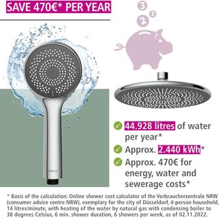 Set doccia Wenko Watersaving -40% acqua