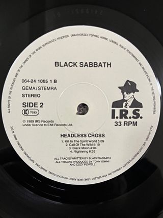Black Sabbath "Headless Cross" disco vinile rock