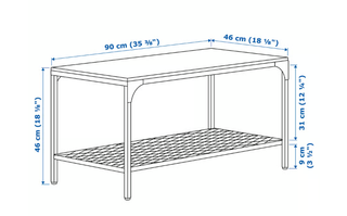 Mesa centro FJÄLLBO IKEA madera y metal
