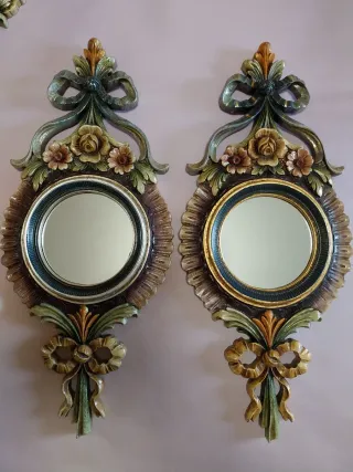 Espejos Decorativos Resina Policromada