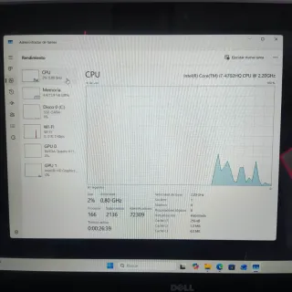 Portátil Dell Táctil i7 16GB SSD Quadro